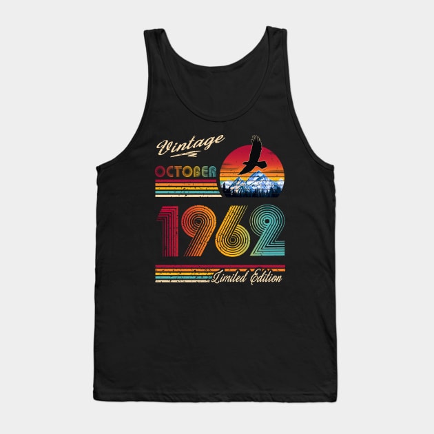 October 1962 Birthday Tank Top by Green Splash